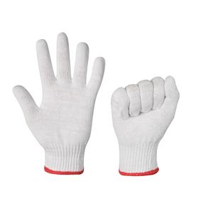 ถุงมือถักไร้ตะเข็บสีขาวฟอกขาว โพลีเอสเตอร์/ผ้าฝ้าย ระบายอากาศได้ดี แห้งเร็ว ทนทาน สำหรับใช้ในชีวิตประจำวันและทำงานได้ทุกฤดู - Product Image 1