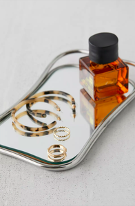 Custom Metallic Silver <b>Rectangular</b> <b>Mirror</b> Tray Simple Luxury Home Hotel Restaurant Decor Perfume Vanity Glass Tabletop Serving - Product Image 4