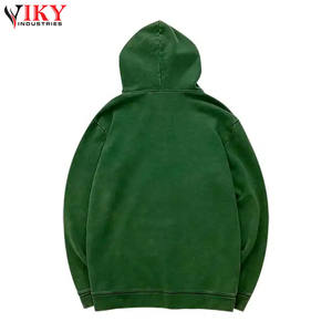 Mejor Material Pullover Estilo Ropa de invierno en color verde Hombres Sudaderas con capucha de lavado ácido POR INDUSTRIAS VIKY - Product Image 2