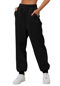 Pantalon de jogging à la cheville pour femmes, taille haute, pantalon de survêtement en molleton de coton, marque privée, pantalon de survêtement pour femmes - Product Image 4