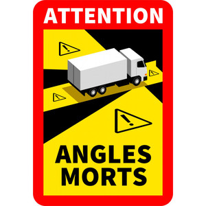 Autocollant de voiture DEAD ANGLES 25X17 cm Image Camion - Product Image 1