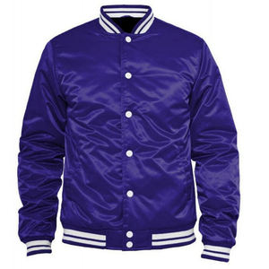 Blouson aviateur en soie personnalisable de meilleure qualité unisexe Blouson de baseball universitaire en satin à la mode pour l'hiver - Product Image 3