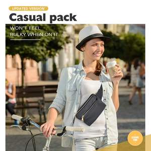 Tas Pinggang Kasual untuk Wanita Pria Tas Pinggang Multi-Kantong Tas Pinggang untuk Perjalanan Mendaki Bersepeda Berlari - Product Image 6