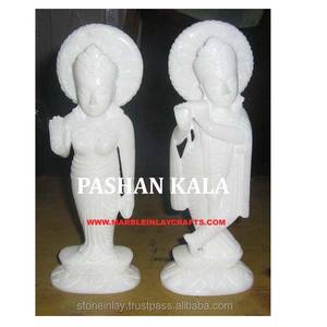 Statue en pierre de marbre italien Radha Krishna, Statue - Product Image 1