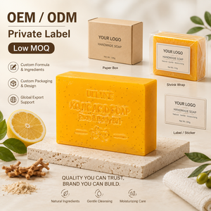 Private Label Organic Turmeric Lemon Kojic Acid <strong>Tea</strong> <strong>Tree</strong> <strong>Soap</strong> OEM ODM Handmade Face Body Cleansing <strong>Bar</strong> Custom Logo Manufacturer - Product Image 4