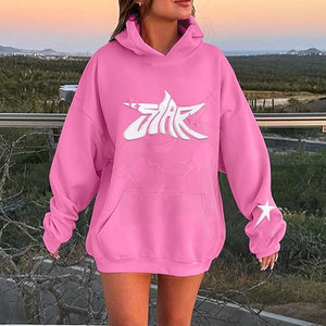 Ngôi Sao Hoodies Quá Khổ Y2K Áo Nỉ Cho Phụ Nữ Dễ Thương Sao Đồ Họa Thư In Hoodies Thẩm Mỹ Hợp Thời Trang Áo Thun - Product Image 2
