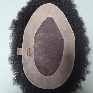 Perruque Toupet en Cheveux du Bangladesh Mono Curly Yaki Style pour Prothèses Indiennes et Afro - Product Image 1