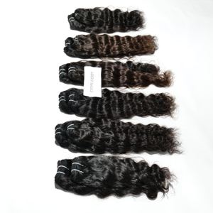 100% Extensions de cheveux Remy vierges naturelles Temple indien vague d'eau profonde vietnamienne crue non traitée vague lâche Type de cheveux raides - Product Image 5