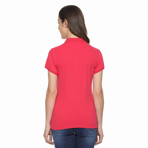 Hot Sale Polo Shirts For Lady Half Sleeves <b>Red</b> Color Turn Down Collar Sports Active Wear Polo Shirts For Women's - Product Image 2