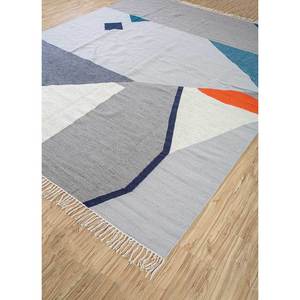 Alfombras de Lana Hechas a Mano Indusbar, Tejido Plano Verde, Diseño Clásico Abstracto para Sala de Estar, Pasillo - SDWL-686, Rectangular Trenzado de 9x12 - Product Image 1