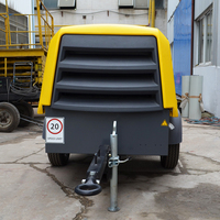 Máquina de compresor de aire diésel portátil Atlas Copco diésel para chorro de arena con Jack Hammer