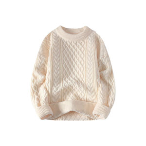 Suéter de Punto Cálido de Invierno para Mujer, Cuello Redondo, Tejido Regular, Ajuste Holgado, Tejido con Spandex/Poliéster, Minimalista, Premium - Product Image 3