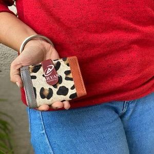 Cowhide Leather Fur Clutch Casual Stylish <b>Wallets</b> <b>Card</b> <b>Holder</b> Small Coin Purse - Product Image 1