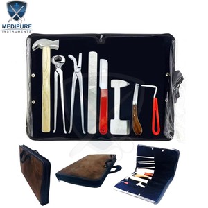 Kit de herramientas de herrador profesional Juego completo de recorte de pezuña para caballos Instrumentos de herrador veterinario Equipo ecuestre - Product Image 6