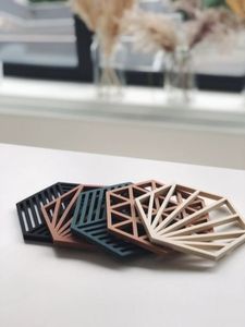 แผ่นรองแก้ว MDF ทรงสี่เหลี่ยมพิมพ์ซับลิเมชัน3.75เป็นมิตรต่อสิ่งแวดล้อมทันสมัย - Product Image 3