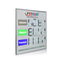 Panneau d'affichage LED extérieur étanche pour prix de l'essence, couleur blanche, chiffres numériques LED, IP65, écran pour affichage des prix du pétrole, à vendre