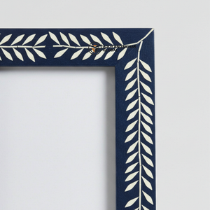 กรอบฝังกระดูกสีฟ้าแบบพรีเมี่ยมงานทำมือดีไซน์โมเสคลายทางโมเดิร์นสำหรับพื้นที่ทางศิลปะและมีความซับซ้อน - Product Image 2