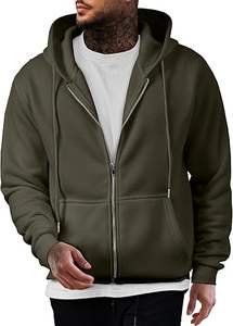 Sudaderas con capucha informales de invierno para hombre, Color sólido, ajuste Regular, 100% algodón, Polar, secado rápido, respetuoso con el medio ambiente, transpirable - Product Image 5