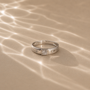 แหวนวงแหวน Astra Solitaire - เครื่องประดับแฟชั่นชุบทองวินเทจ - Product Image 5