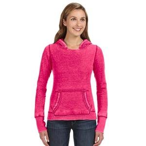 Sweat à capuche vert foncé pour femme, grande taille, logo personnalisé sur le devant, 100% coton molletonné, coupe ample - Product Image 5