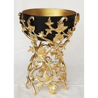 Quemador de incienso de lujo de tendencia creativa, quemador de cera de incienso de uso doméstico con quemador Bakhoor grande de Metal pulido dorado de alta calidad