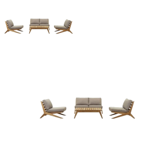 ชุดโซฟาในสวนเฟอร์นิเจอร์กลางแจ้งเก้าอี้เลานจ์สำหรับลานไม้พร้อมไม้สัก - Product Image 3