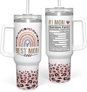 Tumbler da Viaggio per Donne e Mamme in Acciaio Inox 40oz a Doppia Parete con Isolamento Sottovuoto e Manico, Isolamento Termico per Oltre 24 Ore, per Caffè - Product Image 1