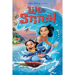 For Disney Lilo & Stitch Wave Surf <b>Poster</b> Modern Design Style for Wall Decor Made of Paper - Product Image 1