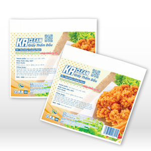 Krclean 50 feuilles 25x25cm papier d'absorption d'huile alimentaire en microfibre absorbe en toute sécurité la graisse des aliments frits utilisation en cuisine usine du Vietnam - Product Image 3