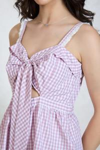 Robe courte indienne imprimée en coton fait à la main tenue de fête élégante avec cadeau de mariée personnalisé Style doux en vente - Product Image 2