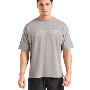 Camisetas para hombre 100% algodón de gran tamaño con cuello redondo, camiseta de tela de doble cara para hombre, ropa personalizada, 260gsm, 220gsm, 190gsm - Product Image 3