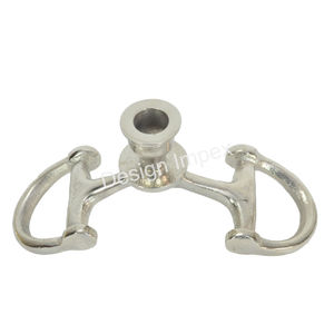 Soporte de vela Horse Bit, portavelas de aluminio de estilo ecuestre, candelabro de Metal con acabado de níquel para Decoración de mesa - Product Image 1