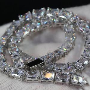 7.00x5.00MM Radiant Cut Diamond Prong Setting Tennis For <b>Men</b> - Product Image 1