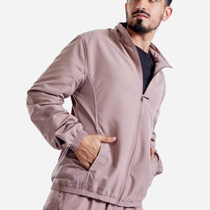 เสื้อแจ็คเก็ตโค้ชผู้ชายแบบแพทช์เวิร์ค น้ำหนักเบา สำหรับฤดูใบไม้ร่วง แบบมีซิปเต็มตัว สไตล์ลำลองแบบวาร์ซิตี้ ทรงบอมเบอร์ - Product Image 2