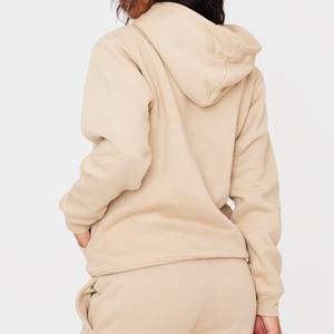 Alta Calidad Ecológica mujer 400 Gsm francés Terry cremallera Sudadera con capucha de gran tamaño manga larga sudadera cuello ancho logotipo personalizado - Product Image 4
