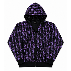 LEAN JUNKIE V1 para Tela Tejida con Brillo Morado y Diseño de Cremallera, Impresión por Sublimación - Product Image 1