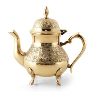 Théière en laiton de style moderne de qualité exceptionnelle avec décoration en cuivre pour la cuisine et le café et le thé de table - Product Image 4