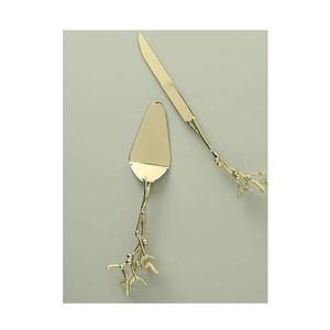 Cubiertos modernos de lujo de acero inoxidable, cubiertos seguros para comida a precio asequible, pulido con espejo, mango de servidor para pastel, diseño - Product Image 4