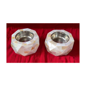 Brûleur Bakhoor fait main de petite taille en nacre et diamant avec motif de modèle MOP Dhoop Daan de technique polie - Product Image 1