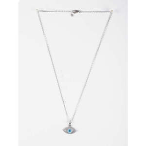 Collar con Colgante de Ojo Turco CLARA en Plata de Ley 925, con Turquesa, Zirconia y Diamantes Engastados en Bisel, Bañado en Rodio, Moderno, Regalo Perfecto - Product Image 4