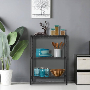 Standing Type Heavy Duty Three Layer Metal Storage <b>Rack</b> with Wire <b>Shelves</b> for Kitchen Organization Modern Design - Product Image 1