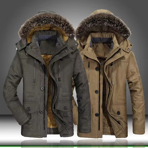 Veste parka à capuche en toile respirante de haute qualité pour homme, col montant, couleur et taille personnalisées, doublure confortable, nouvelle collection hiver - Product Image 5