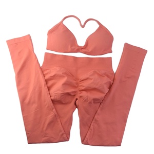 ชุดออกกำลังกายผู้หญิงเอวสูงผ้าระบายอากาศดี สำหรับเล่นกีฬาและโยคะ ผลิตจากผ้าสแปนเด็กซ์/ไนลอน - Product Image 1