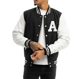 Veste universitaire pour hommes avec broderie en chenille de laine 100% personnalisée OEM Vestes universitaires brodées sur mesure de haute qualité - Product Image 3