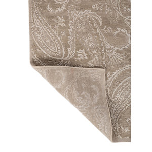 Alfombras de Lana Anudadas a Mano Color Marfil Estilo Gilded Age para el Hogar - Alfombra Abstracta Rectangular para Entrada, Pasillo y Suelos del Hogar - Product Image 5