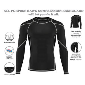 Camiseta Deportiva Personalizada con Tu Propio Diseño, Transpirable, Antibacteriana, de Manga Larga, de Secado Rápido y Compresión para Hombre - Product Image 2
