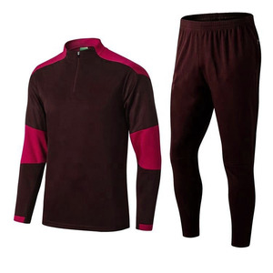 Ensemble de survêtement pour homme style performance, coupe-vent, blocs de couleur, fermeture éclair sur le devant, pour activités de fitness - Product Image 1
