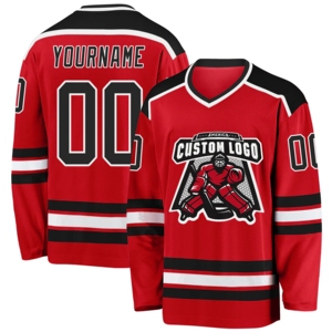 Maillots de Hockey sur glace canadiens unisexes personnalisés de haute qualité imprimés par transfert de chaleur respirant séchage rapide 100% vêtements de Hockey en Polyester - Product Image 2