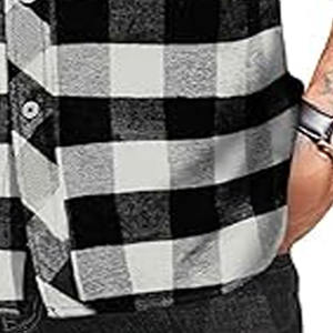 Camisa de Franela para Hombre de Alta Calidad, Manga Larga, Última Moda, Ligera y Cómoda, con Cierre Ajustable - Product Image 2