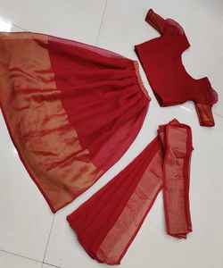 Vêtements ethniques traditionnels indiens pour femmes adultes Salwar Kameez en soie Design moderne Vêtements - Product Image 4